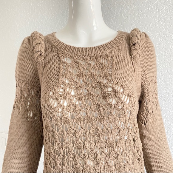 Rebecca Taylor brown open knit Sweater - Picture 6 of 11